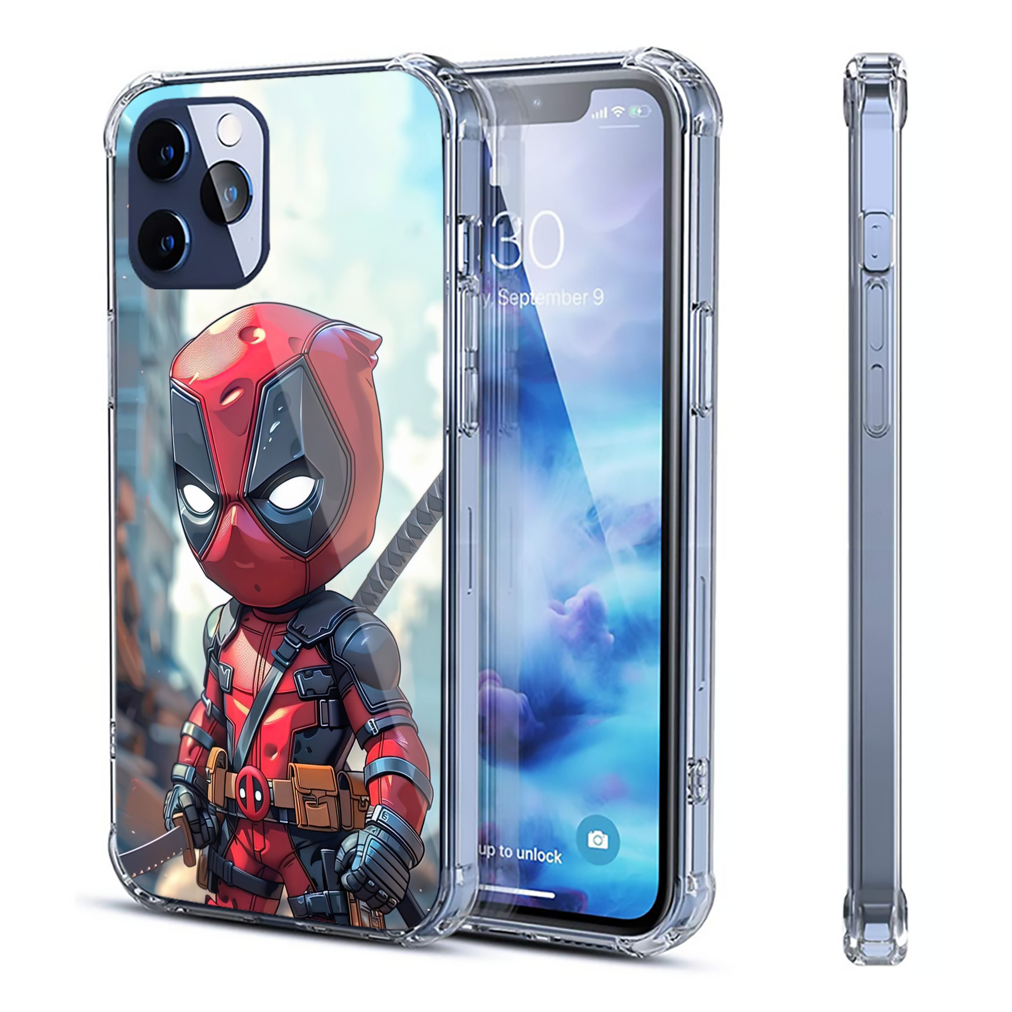 （画像用） Deadpool デッドプール 【iPhone 12シリーズ対応】透明スマホケース（クリアソフトケース）